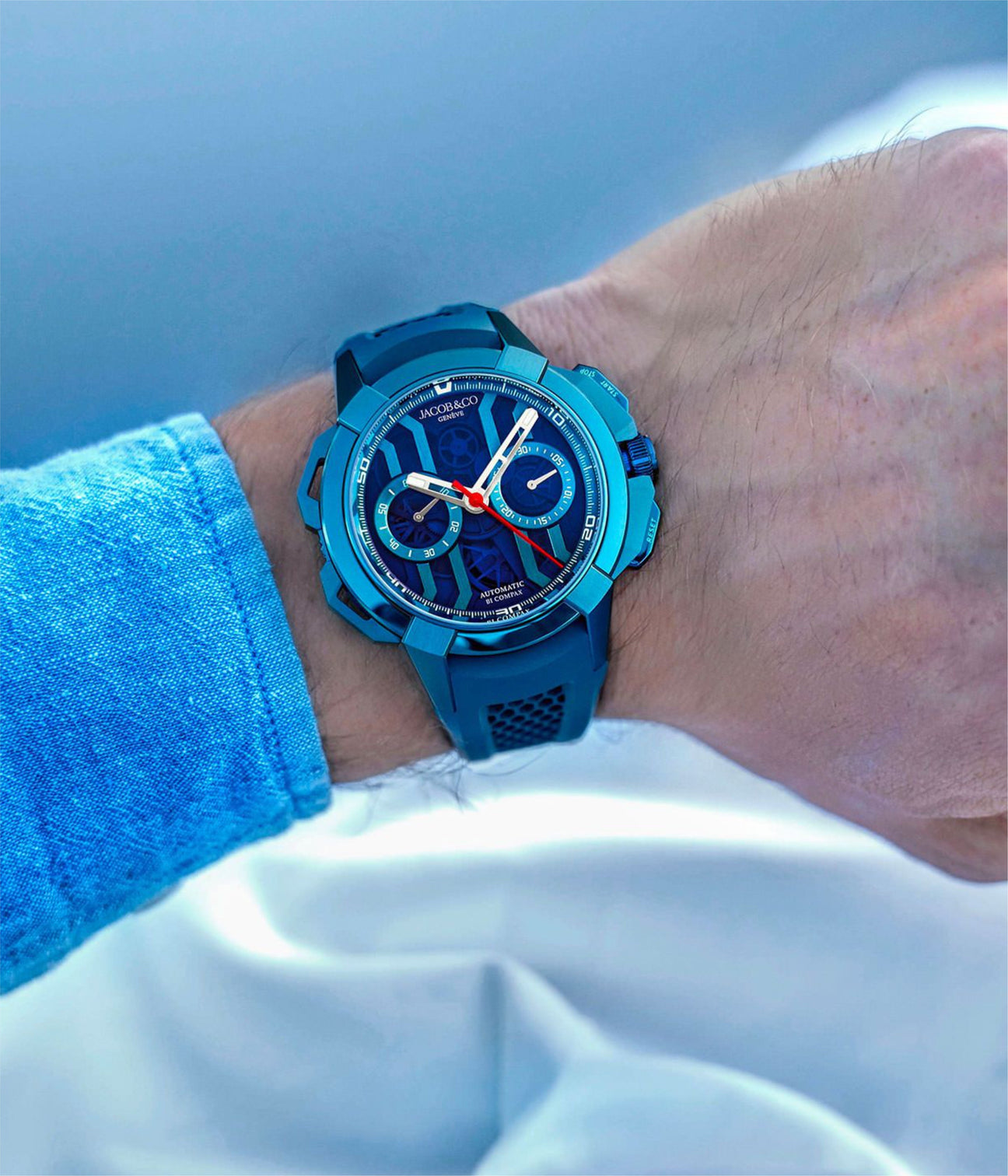 Jacob & Co. Epic X Chrono 44 mm Blue PVD Titanium